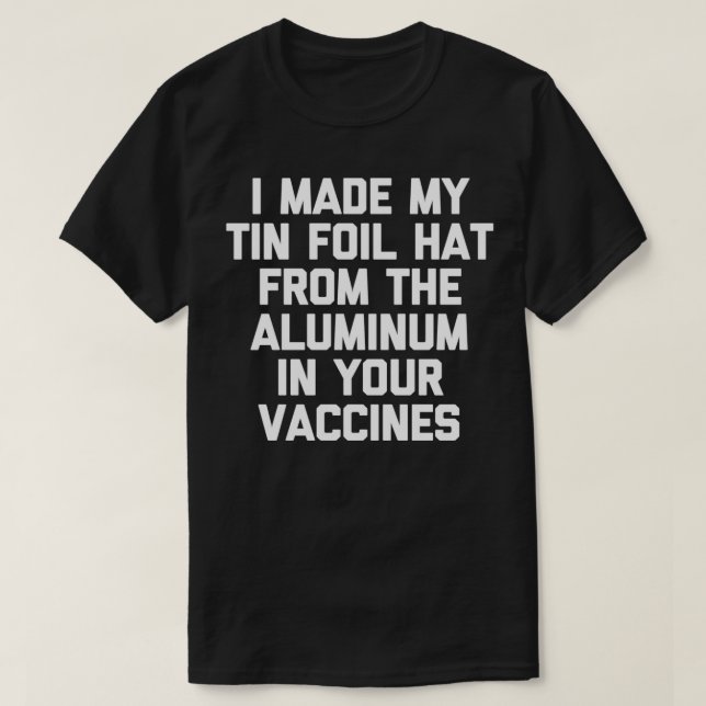 T-shirt J'Ai Fait Mon Casquette À Huile Tin De L'Aluminium (Design devant)