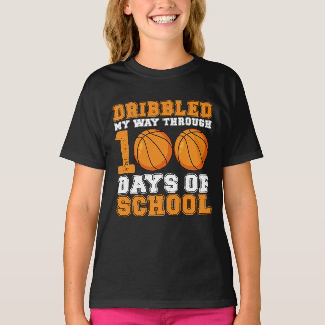 T-shirt J'Ai Fait Mon Chemin À Travers 100 Jours De Basket (Devant)