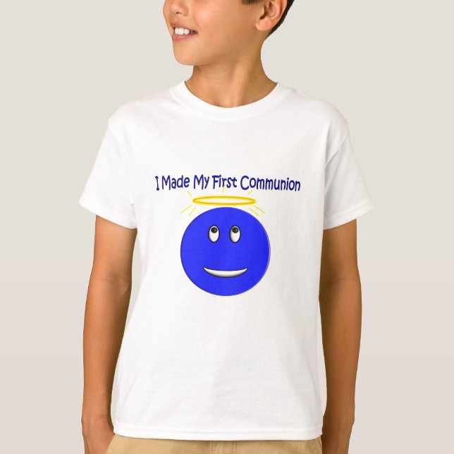 T-shirt J'ai fait mon premier bleu de communion (Devant)