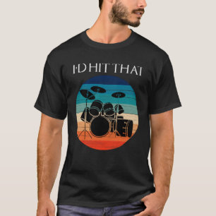 T-shirt J'ai frappé ce tambour Vintage ensemble Percussion