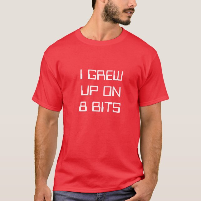 T-shirt J'ai grandi sur 8 bits (Devant)