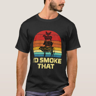 T-shirt J'Ai Grillé Que Barbecue Barbecue Retro Louveur De