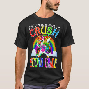 T-shirt J'ai hâte d'écraser la licorne de deuxième année.