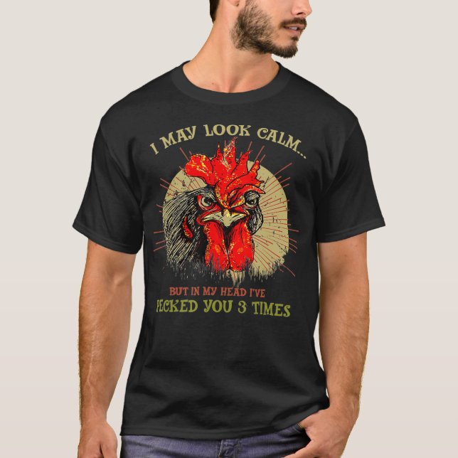 T-shirt J'Ai L'Air Calme Mais Dans Ma Tête Je T'Ai Écrasé  (Devant)