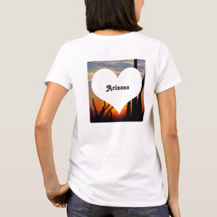 T-shirt J'ai laissé mon coeur dans le coucher du soleil de