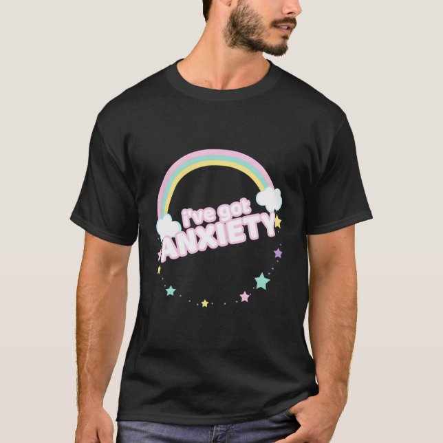 T-shirt J'Ai L'Anxiété Arc-en-ciel J'Ai L'Anxiété (Devant)