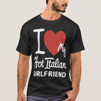 T-SHIRT J'AI LE COEUR DE MA CHAUDE PETITE AMIE ITALIENNE F