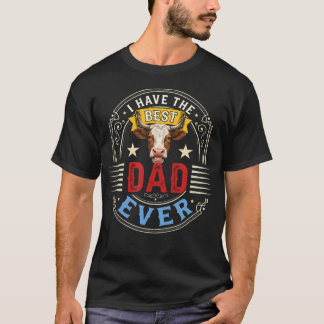 T-shirt J'ai le meilleur Meilleur Papa Fête des Pères Vach