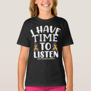T-shirt J'ai le temps d'écouter la sensibilisation à la pr
