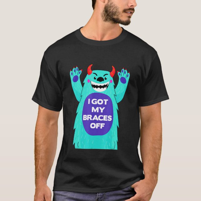 T-shirt J'Ai Les Bras De Mignonne Monster Souriant Dental  (Devant)