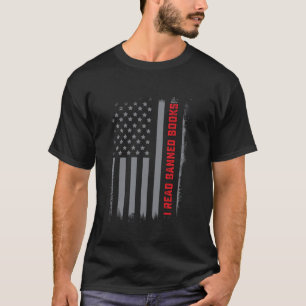 T-shirt J'Ai Lu Books Interdits US Drapeau Lecteurs Livre 