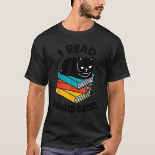 T-shirt J'ai lu des livres interdits Le Black Cat Reader B