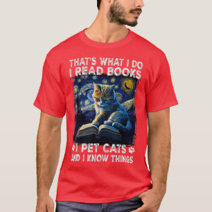 T-shirt J'Ai Lu Des Livres, J'Ai Pu Les Chats Et Je Sais Q