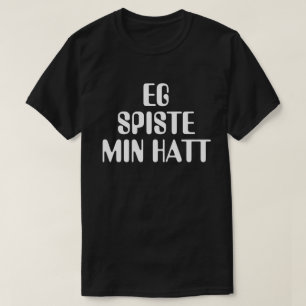 T-shirt J'ai mangé mon casquette en norvégien noir