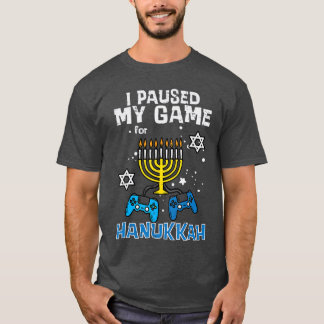 T-shirt J'ai mis mon jeu en pause Hanukkah Joueur Chanukah