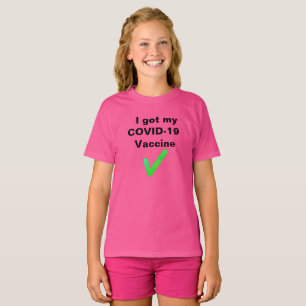 T-shirt J'ai mon vaccin COVID-19.T-shirt personnalisé