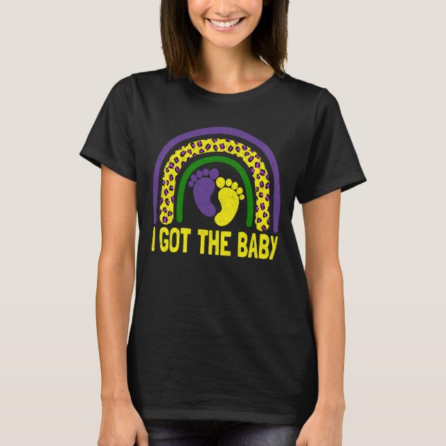 T-shirt J'Ai Obtenu Le Bébé Grossesse Arc-En-Ciel (Devant)