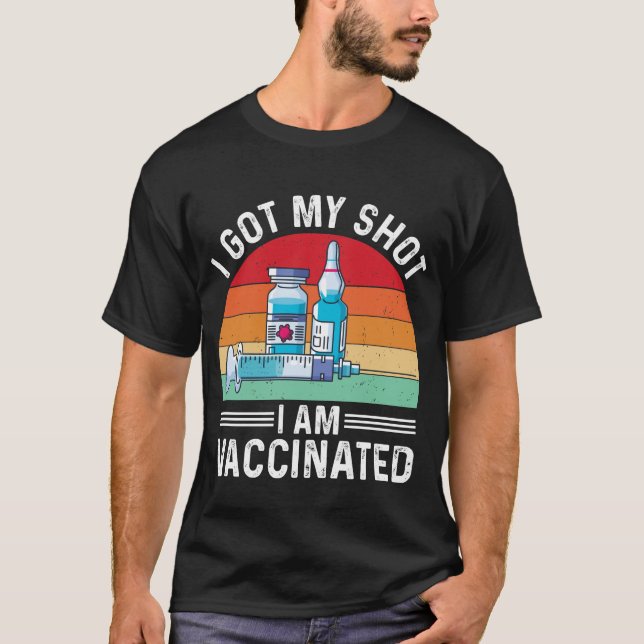 T-shirt J'Ai Obtenu Ma Citation Vaccinée Capturée (Devant)