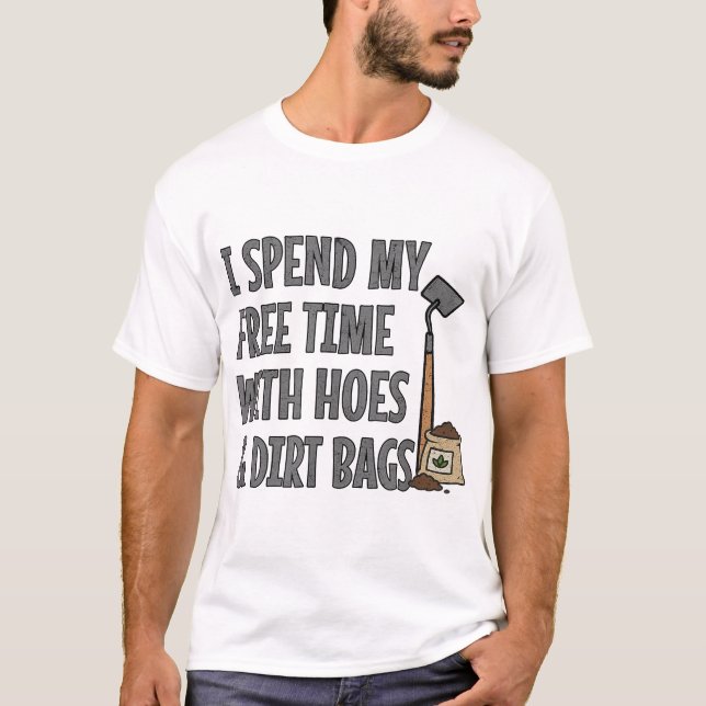T-shirt J'Ai Passé Mon Temps Libre Avec Des Sachets De Cho (Devant)