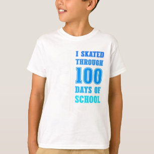 T-shirt J'ai patiné à travers 100 jours d'école Hockey sur