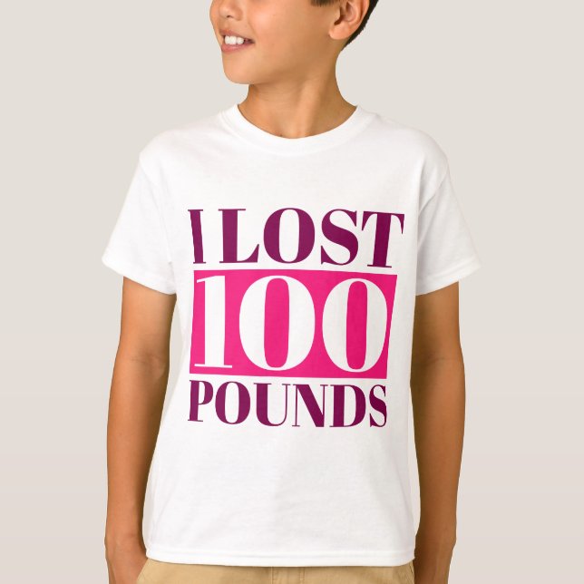 T-shirt J'Ai Perdu 100 Livres, Perte De Poids Motivation & (Devant)