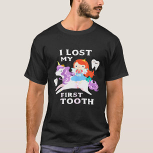 T-shirt J'Ai Perdu Ma Première Dents Bébé Dents De Fée Uni