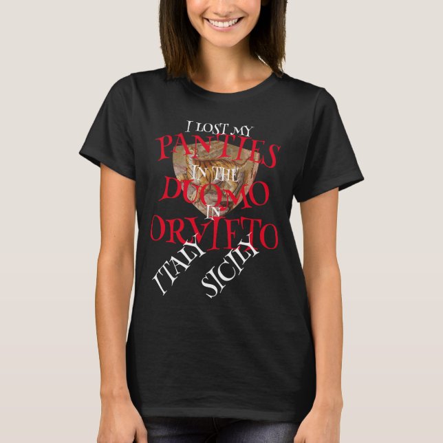T-SHIRT J'AI PERDU MES PANNEAUX DANS LE DUOMO À ORVIETO (Devant)