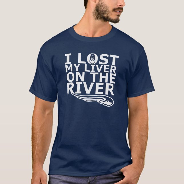 T-shirt J'ai perdu mon foie sur la rivière (Devant)
