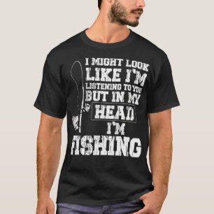 T-shirt J'ai peut-être l'air de vous écouter Pêcher