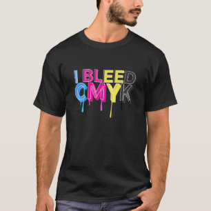 T-shirt J'ai saigné CMYK Couleur Modèle Cool Enseignant pl