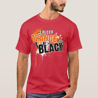 T-shirt J'ai saigné orange et noir