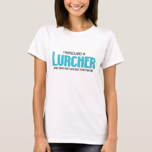 T-shirt J'ai secouru un Lurcher (le chien femelle)