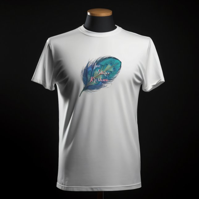 T-shirt Jai Shree Krishnas Peacock Feather (Créateur téléchargé)