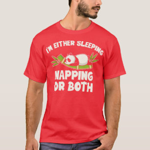 T-shirt J'Ai Soit Dormi Nappant Lazy Panda Bear