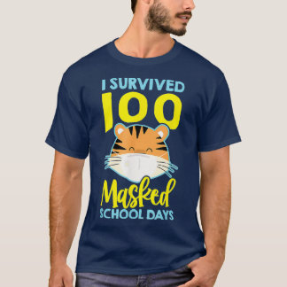 T-shirt J'Ai Survécu 100 Jours Scolaires Masqués 24