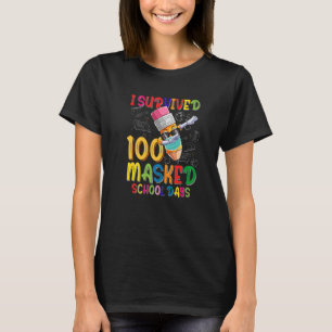 T-shirt J'Ai Survécu 100 Jours Scolaires Masqués Face Mask