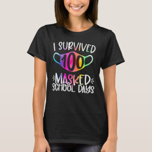 T-shirt J'Ai Survécu À 100 Journées Scolaires Masquées