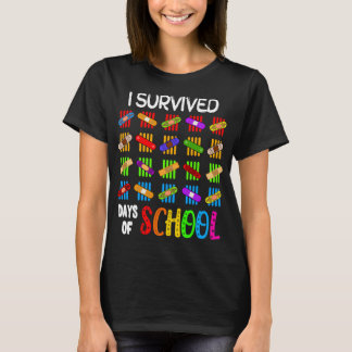 T-shirt J'Ai Survécu À 100 Jours De Cadeau Enseignant Et E