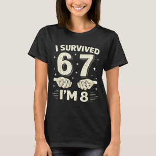 T-shirt J'ai survécu à 6 7 8 garçons 8e anniversaire garço