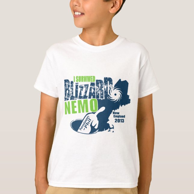T-shirt J'ai survécu à Blizzard Nemo (Devant)