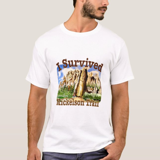 T-shirt J'ai survécu à George S. Mickelson Trail, Dakota d (Devant)