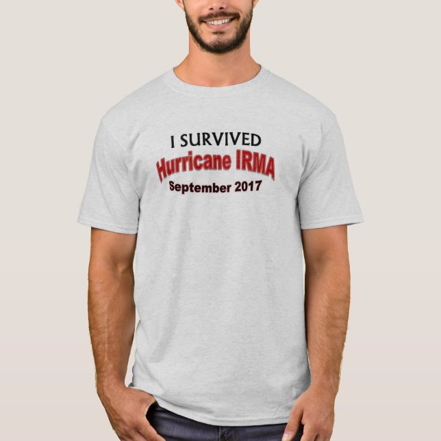 T-shirt J'ai survécu à la chemise 2017 d'IRMA d'ouragan (Devant)