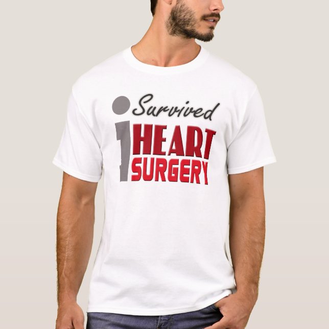 T-shirt J'ai survécu à la chemise de chirurgie cardiaque (Devant)
