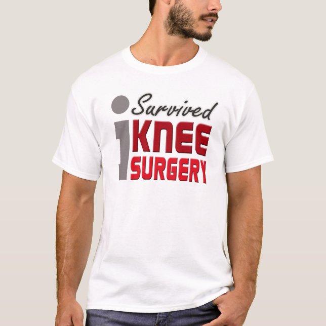 T-shirt J'ai survécu à la chemise de chirurgie de genou (Devant)