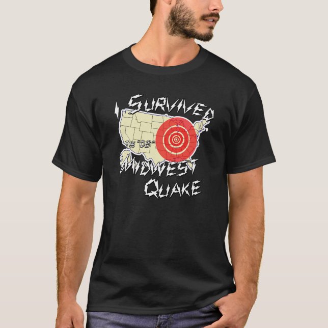 T-shirt J'ai survécu à la chemise de tremblement de (Devant)
