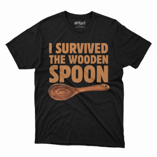 T-shirt J'Ai Survécu À La Cuillère En Bois Des Hommes Surv