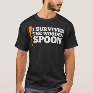 T-shirt J'Ai Survécu À La Cuillère En Bois Drôle Adulte Ho
