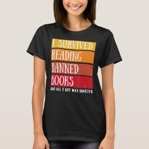 T-shirt j'ai survécu à la lecture de livres interdits Retr