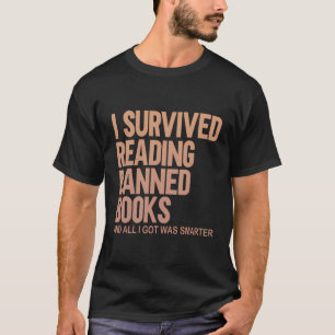 T-shirt J'Ai Survécu À La Lecture Interdite Livres Livre L