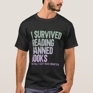 T-shirt J'Ai Survécu À La Lecture Interdite Livres Livre L